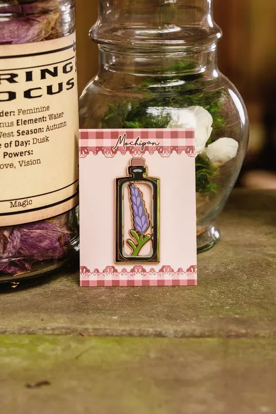 Potion Bottle Pin - Lavender Herb