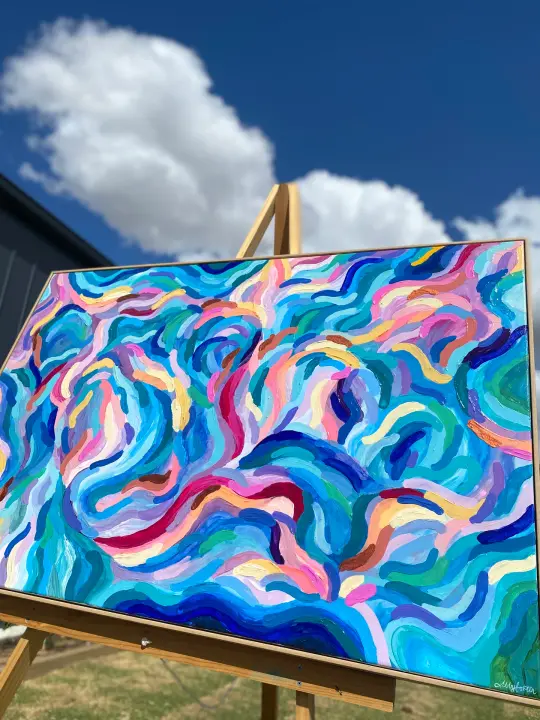 ✨ SALE Original Painting - Over The Rainbow 80 x 120cms