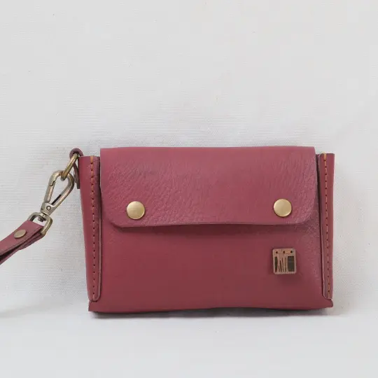 Mini Wristlet in cherry