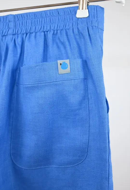 "Tutti-Frutti" Linen Shorts - Blueberry