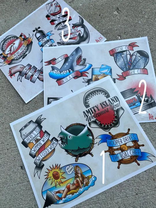 Jaws prints; 3 options (8x10)
