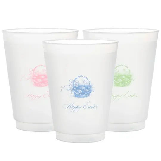 Foil Stamped Assorted "Happy Easter" Frosted Cup