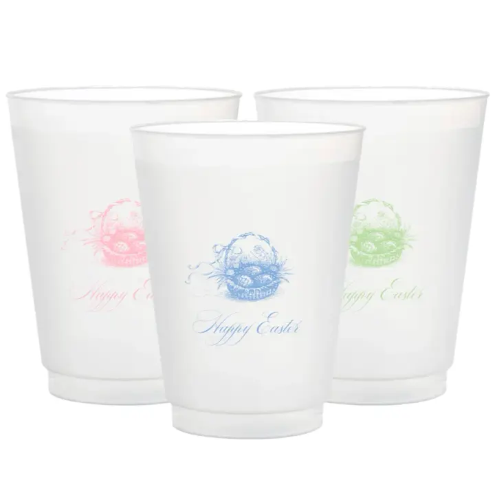 Foil Stamped Assorted "Happy Easter" Frosted Cup