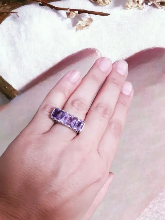 Amethyst Handmade Silver Ring