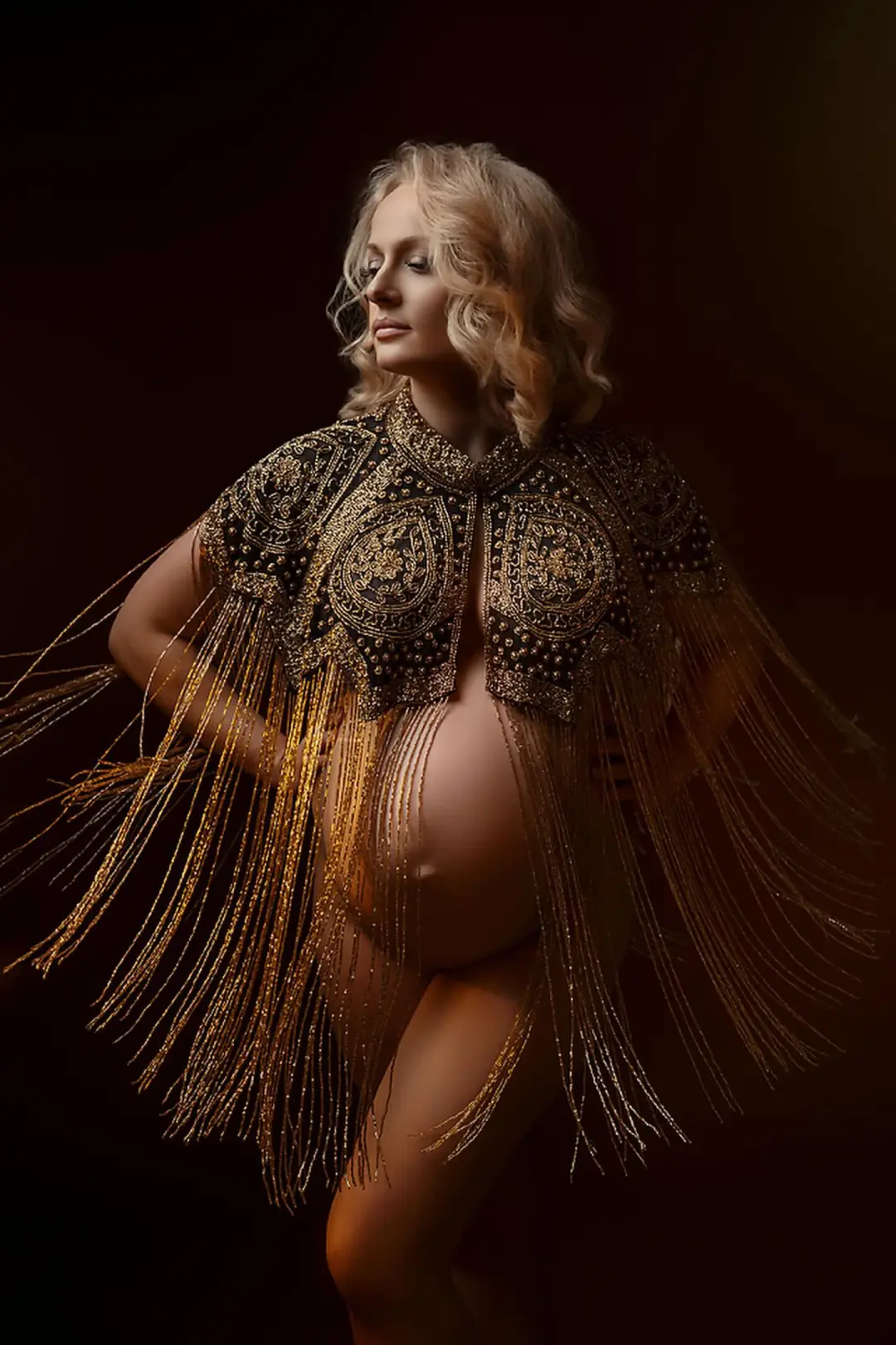 Kyra beaded fringe Cape