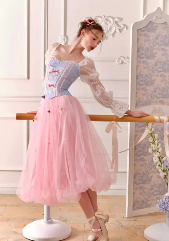 Princess Style Pink Birthday Dress A-Line Square Corset Midi Prom Dress RS669