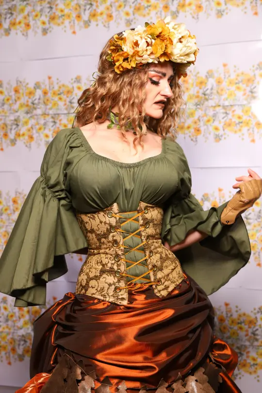 Petite Wench Corset In Moss Hollow - The Leave It To Beaver Collection