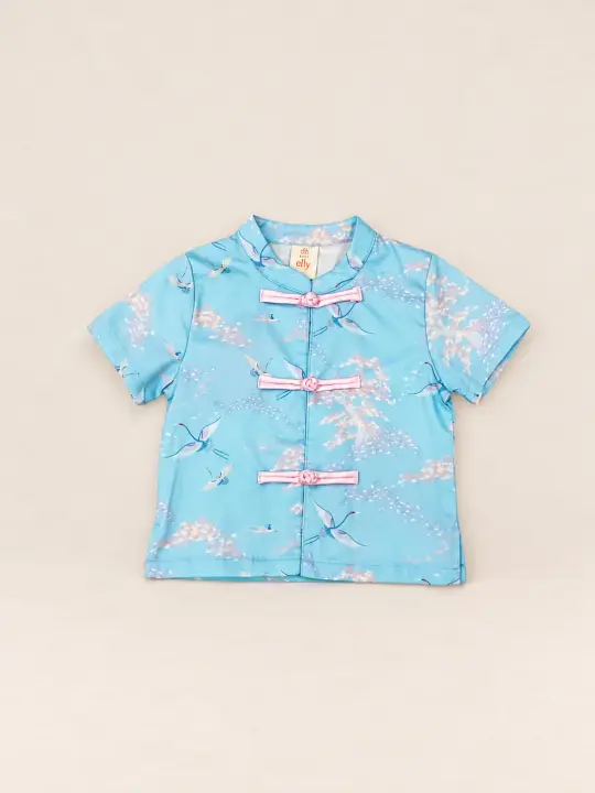 Tang Shirt - Blue Cranes