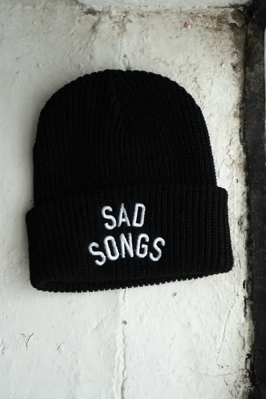 Sad Songs Shaker Stitch Beanie | Coal