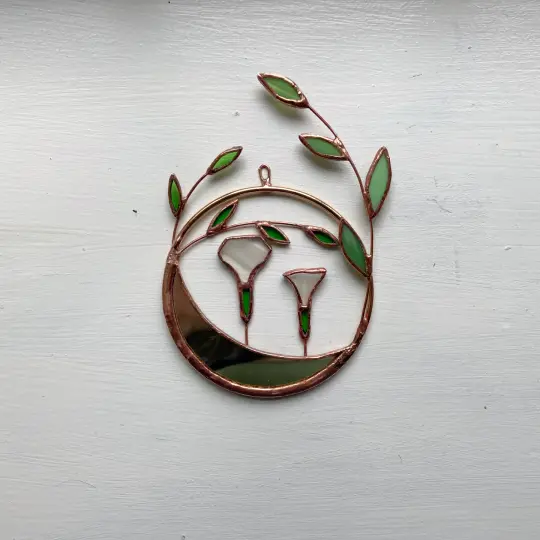 Crescent Moon with Moonflowers Wreath