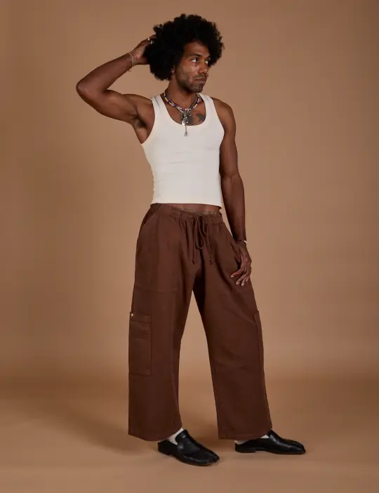 Drop Pocket Cargo Pants - Fudgesicle Brown