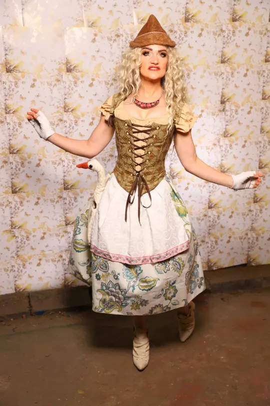Oktoberfest Set #1 Elizabethan Corset + Hobbit Tulip Skirt + Apron *blouse sold separately* - Oktoberfest Sets Collection