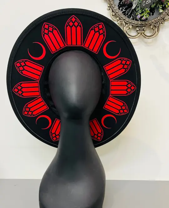 Crimson Cathedrals Vegan Felt XL Wide Brim Hat