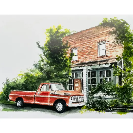 "Pomona General Store" Watercolor Print