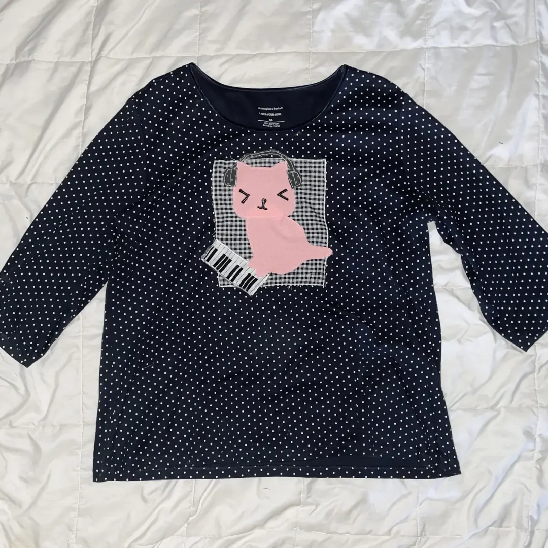 piano kitty shirt - 3