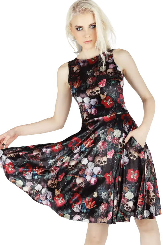 Garden Of The Ancient Dead Velvet Princess Longline Dress