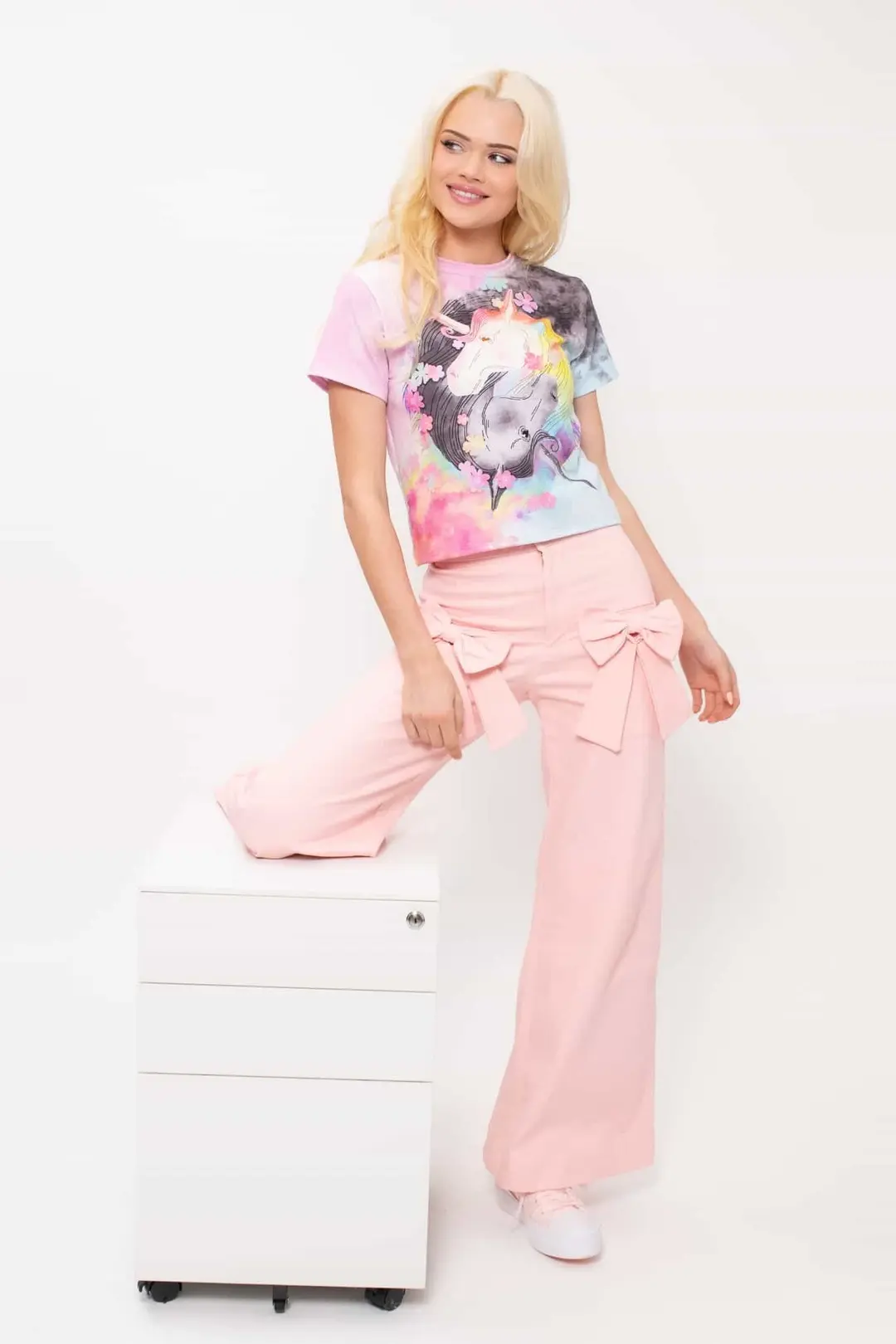 Cotton Candy Bow Pants