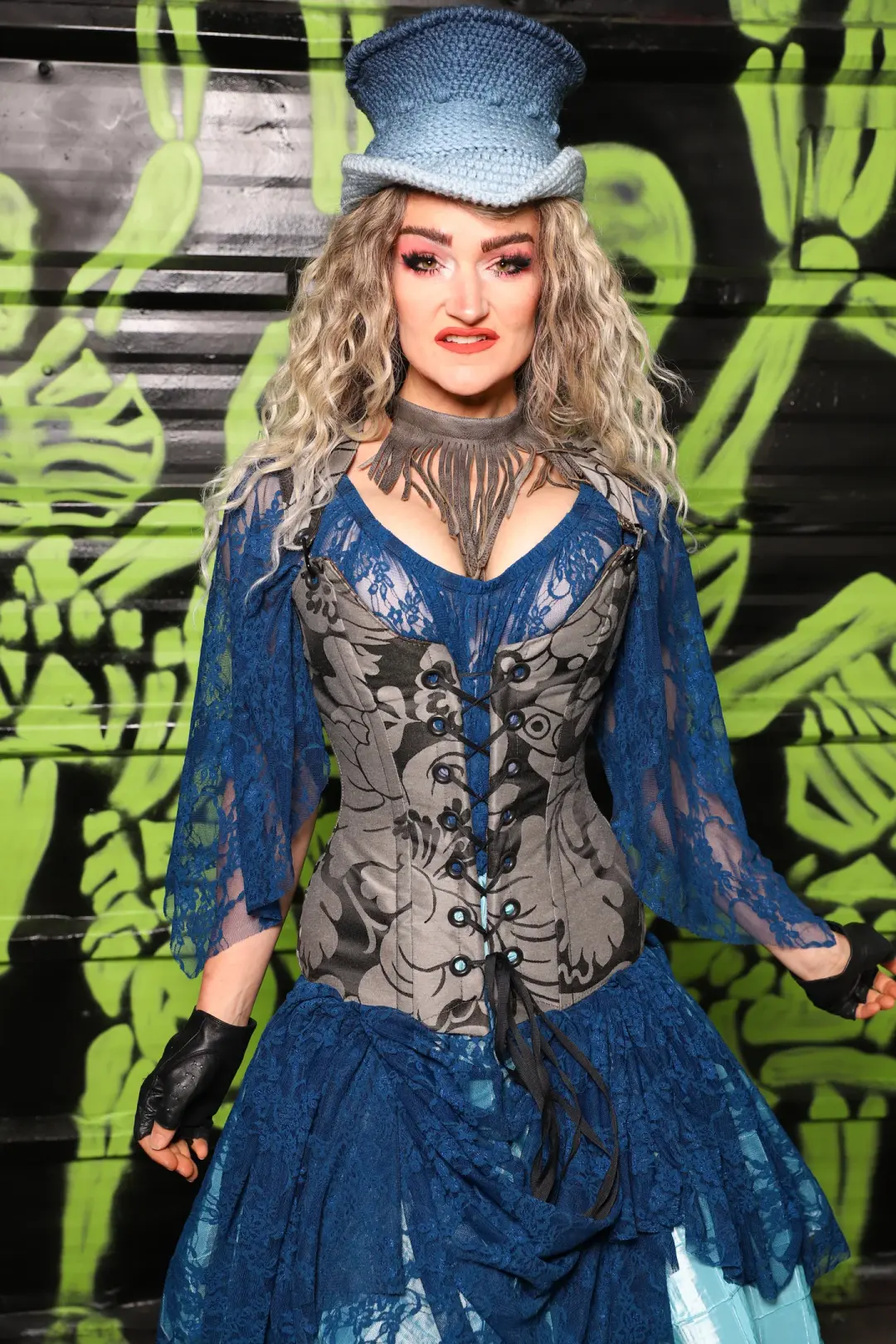 Marie Overbust in Charcoal Blooms - Spooky Saturday Part 7
