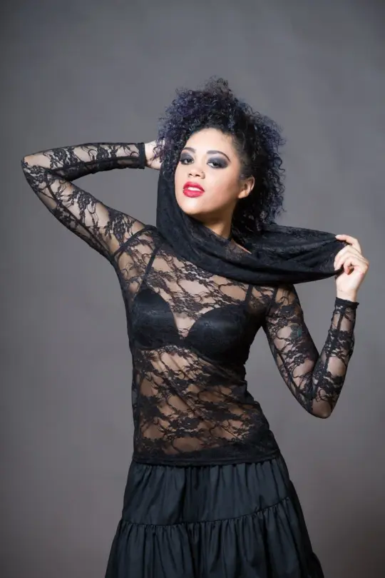 Wiccan Black Lace Top