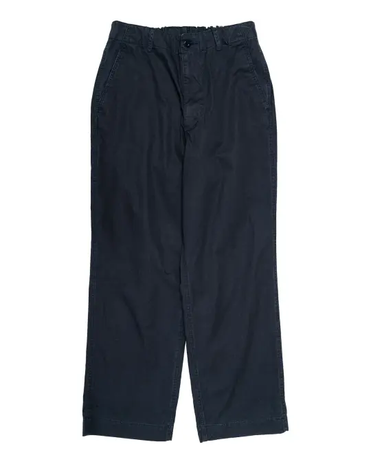 Sage de Cret CO High Density Chino Cloth Wide Work Pants Navy