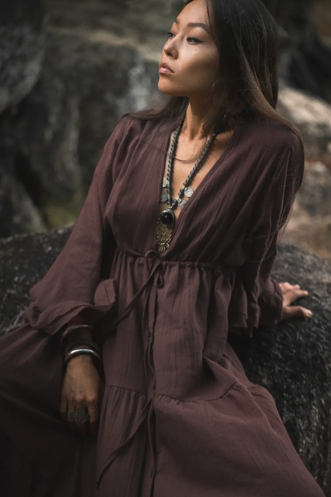 Maxi Dress Ayu Brown