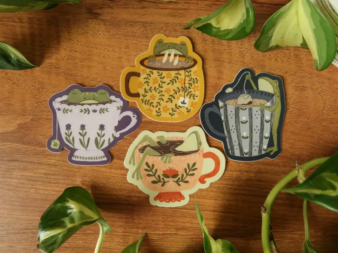 Teacup Froggy Stickers