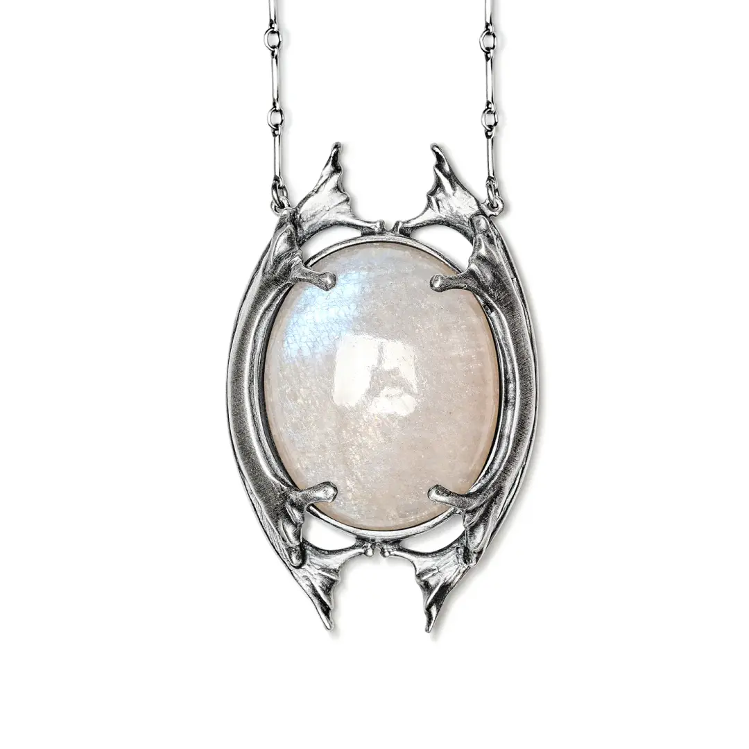 The March Hare. Madagascar Moonstone Necklace.