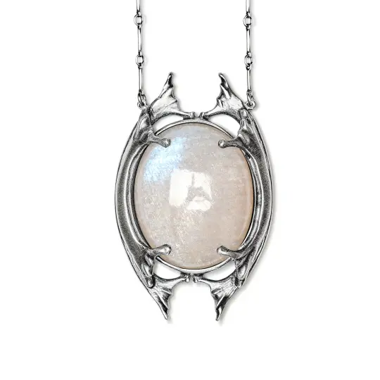 The March Hare. Madagascar Moonstone Necklace.