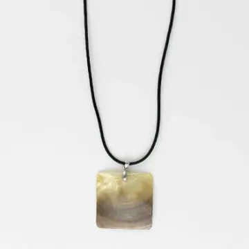 Simple Abalone Square Unisex Necklace