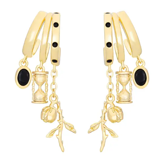 Midnight Rose Earrings
