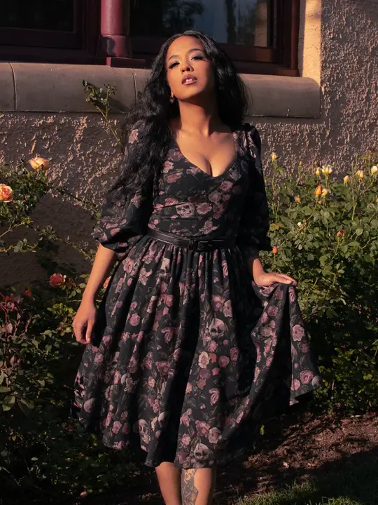 Dark Forest Dress in Decayed Beauty Print
