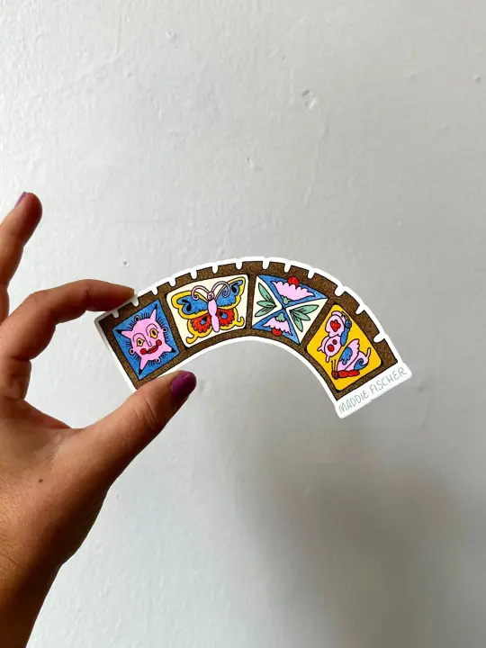 Curved Castle Panel Sticker