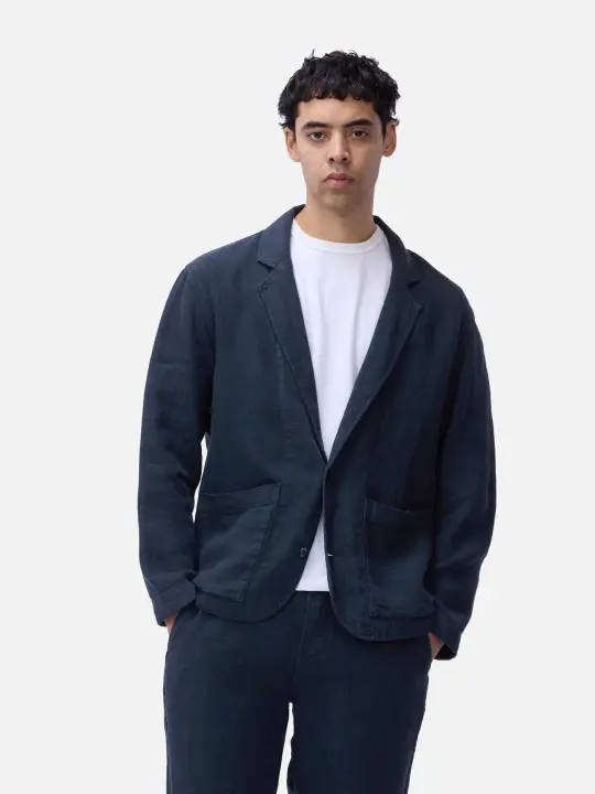 Work Blazer ~ Midnight Linen
