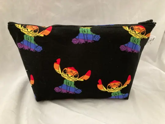 SALE - Rainbow Alien Zipper Pouch