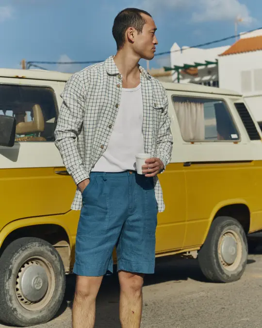 Men’s long sleeve linen shirt MONTREAL