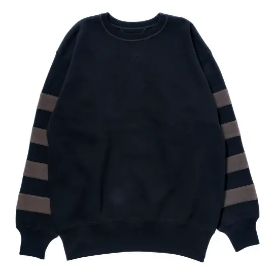 BUCO STRIPED-SLEEVE SWEATSHIRT