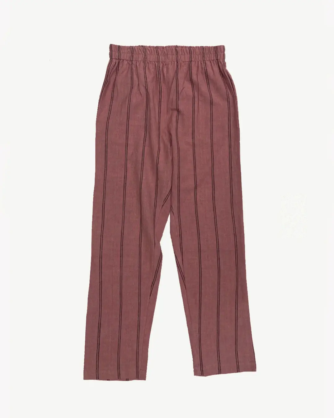 The Lounger Pants in Natural Dye Terracotta Stripe