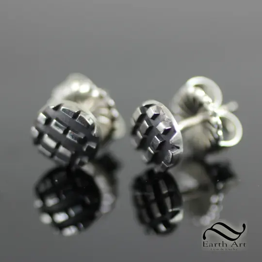 Dirt Bike Tire Stud Earrings - sterling silver or 14k