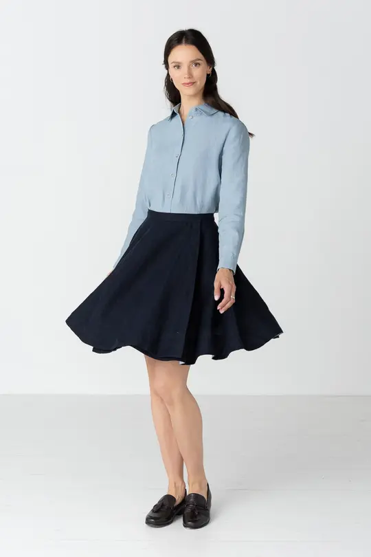 Wrap – Full-Circle Linen Mini Skirt