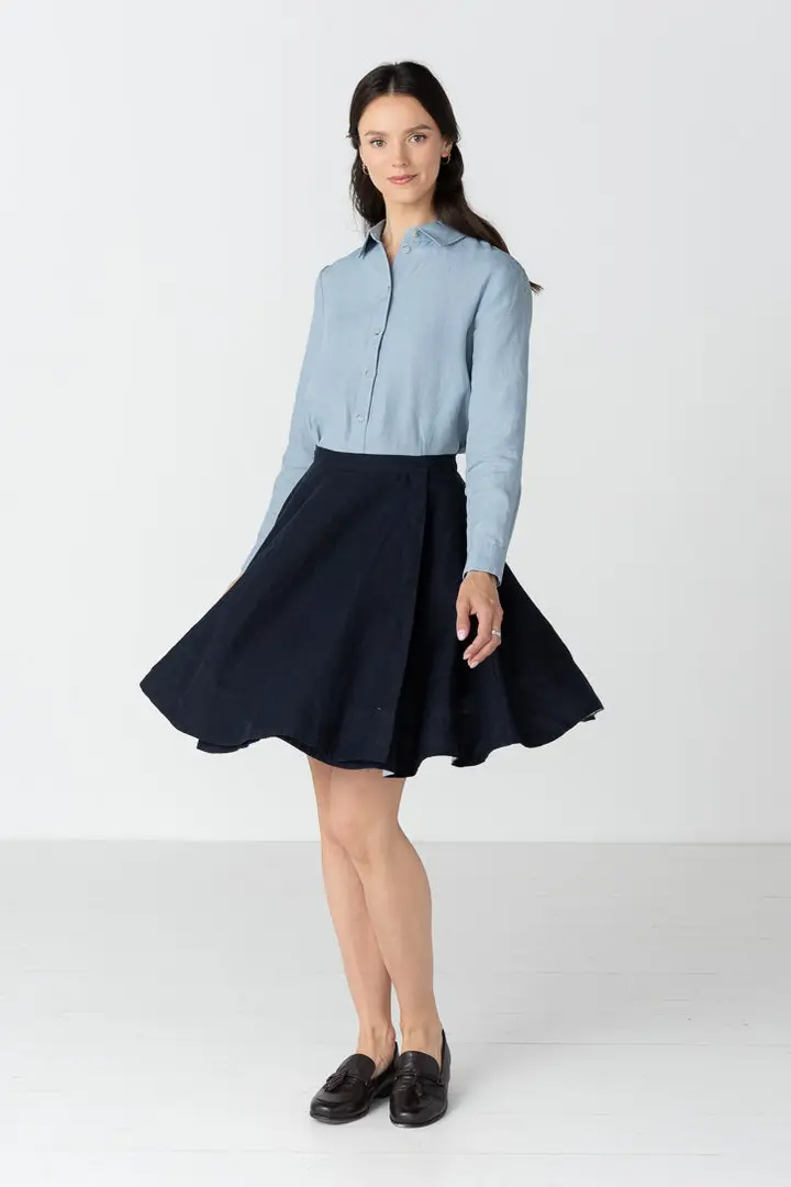 Wrap – Full-Circle Linen Mini Skirt
