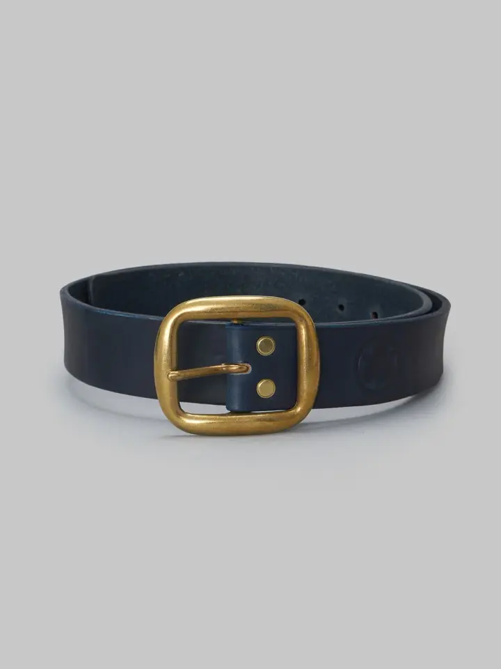 Momotaro Jeans AS-58-AI Natural Indigo Dye Bens Leather Belt