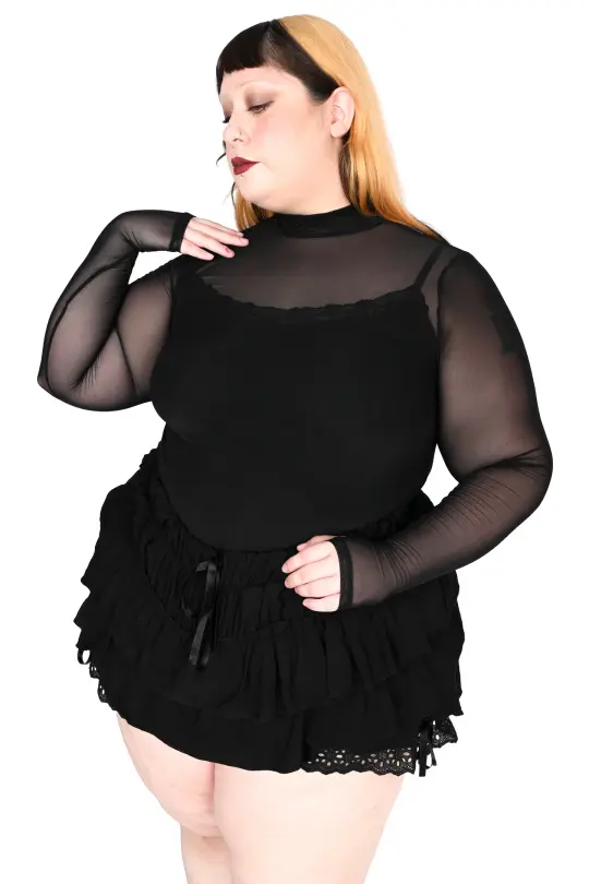 Signature Mesh Mock Neck Long Sleeve