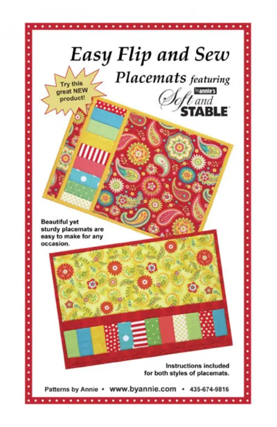 Easy Flip And Sew Placemats