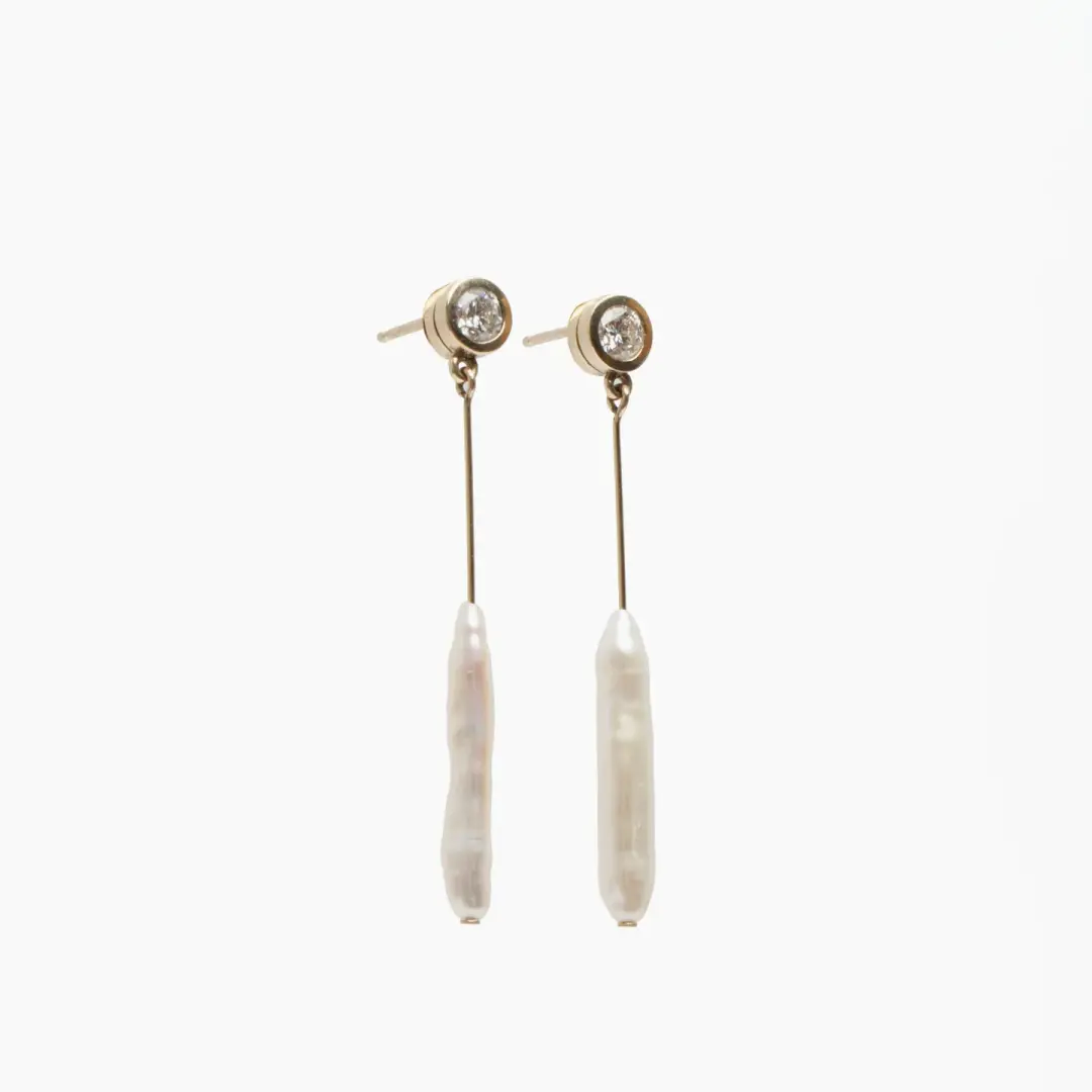 Somni Pearl Drop Post Earrings