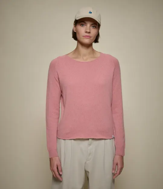 Lightweight Merino Wool-Cashmere-Silk Raglan Sweater