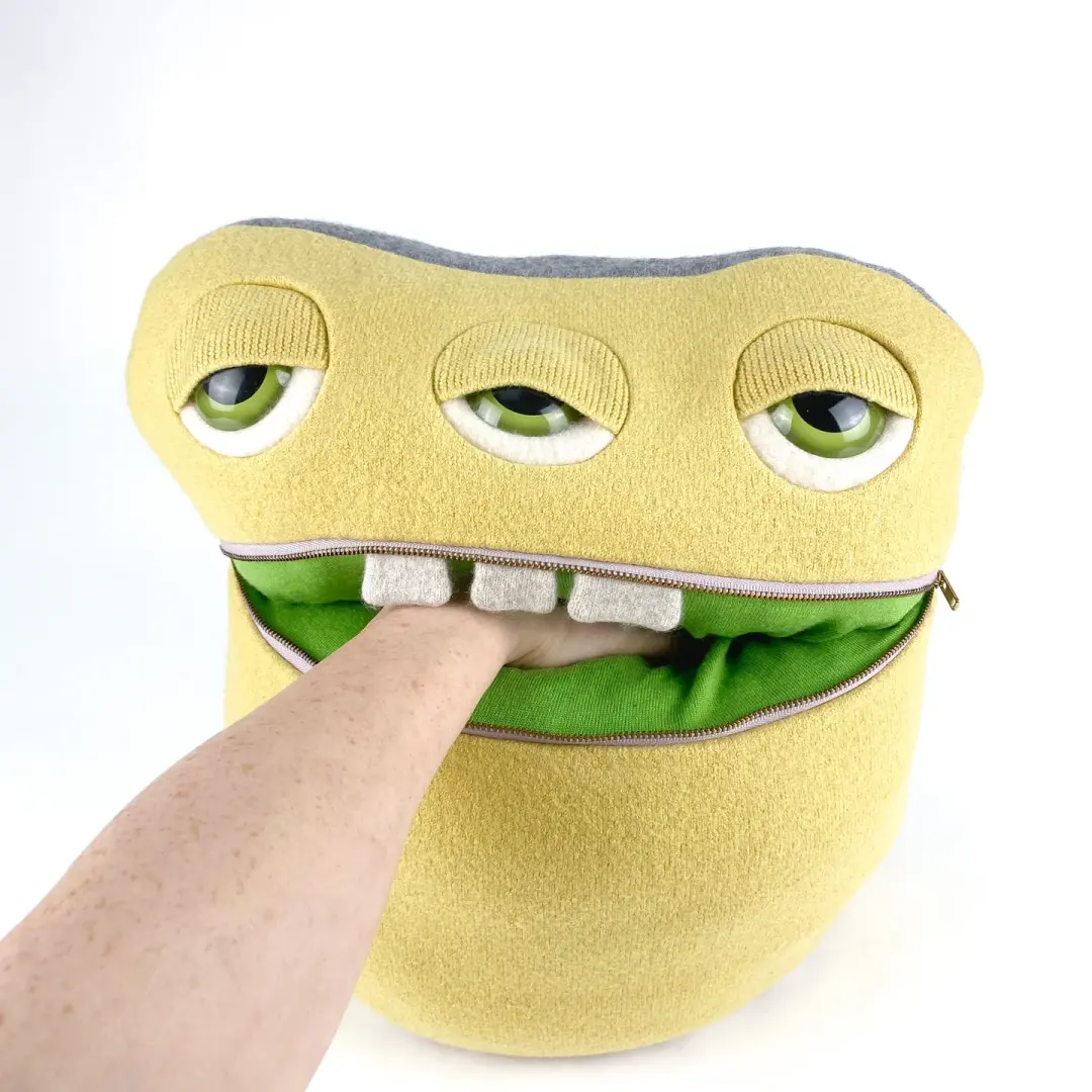 Marco the my friend monster™ plush zipper mouth sweater stuffed animal