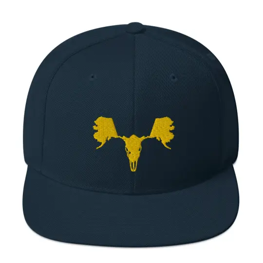 Alaskull Moose - Yellow on Navy