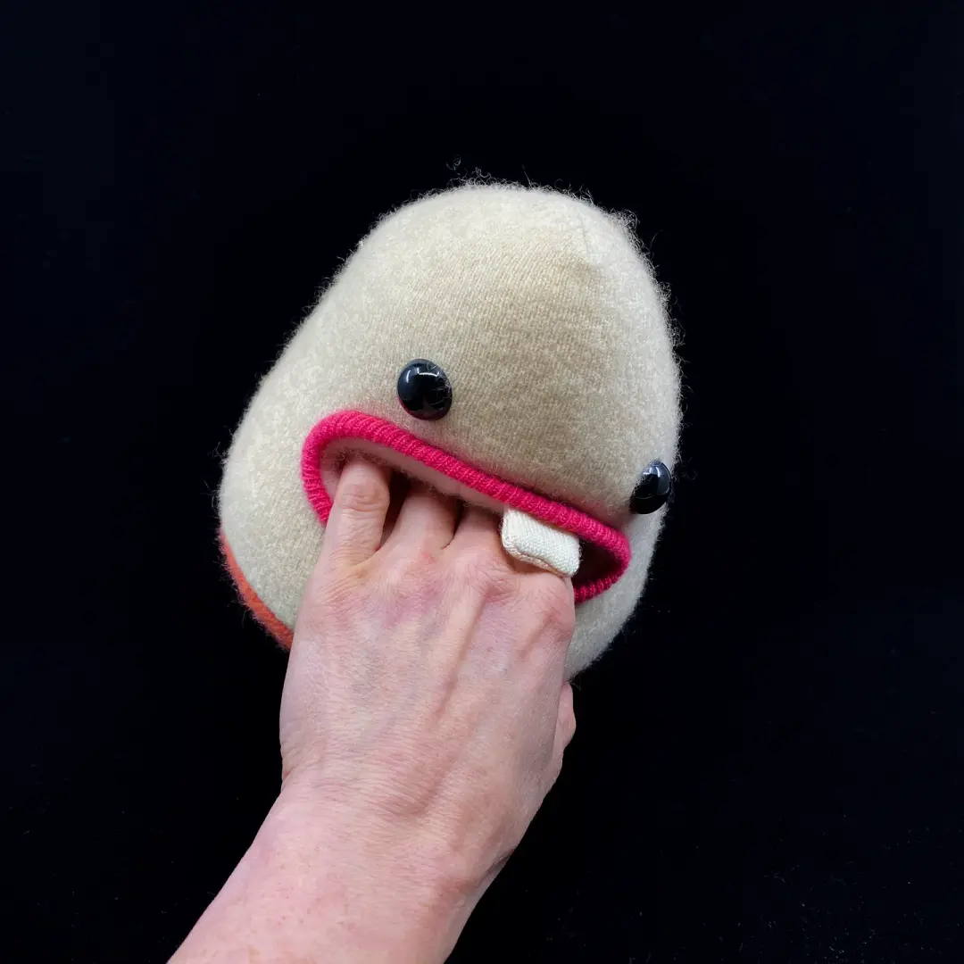 Snappy the monster plush cashmere stuffed animal