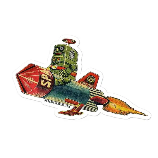 Atomic Rocket Vinyl Sticker