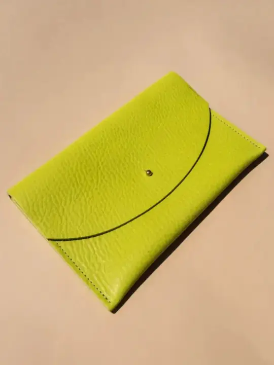 Envelope Pouch - Chartreuse Leather